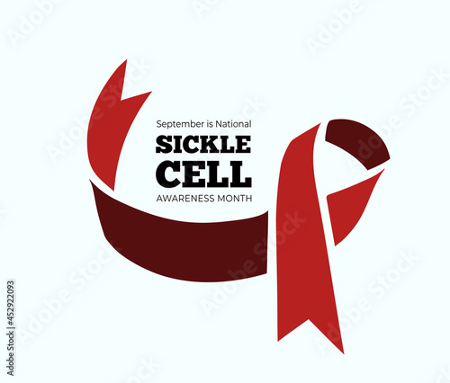 Septmber is national sickle cell awareness month. Vector illustration