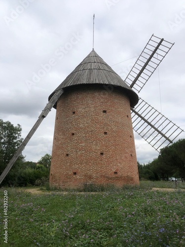 old windmill of saint martin du touch in toulouse 