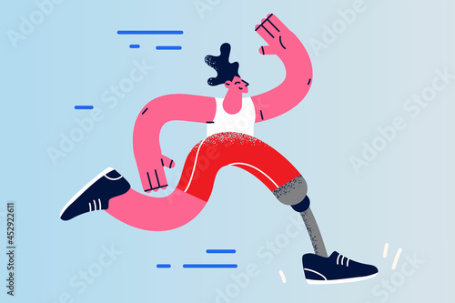 Physical disability and active lifestyle concept.