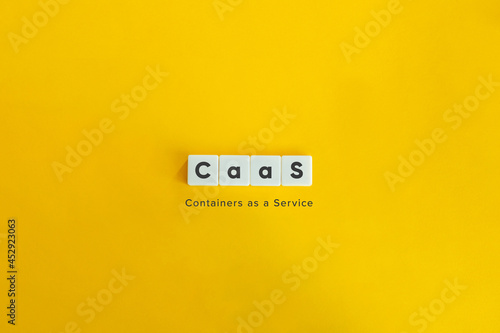 CaaS (Containers as a service) banner. Minimal aesthetics. photo