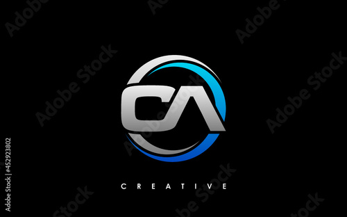 CA Letter Initial Logo Design Template Vector Illustration