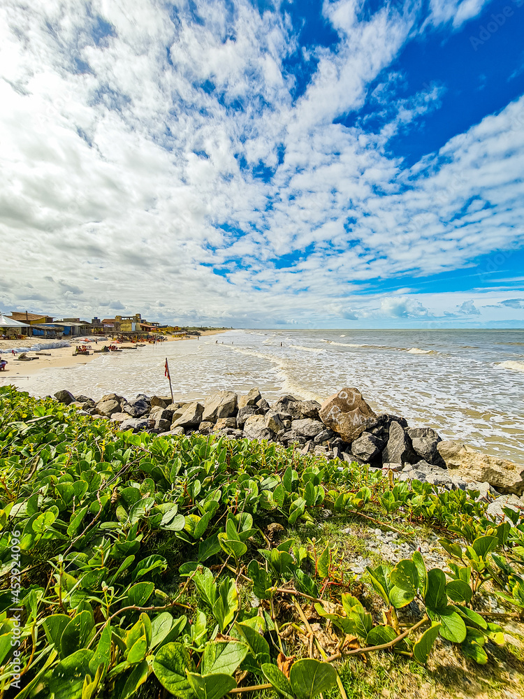 Praia na região central. Cidade de Mucuri, no sul da Bahia na região nordeste do Brasil. Praia na região central. Cidade de Mucuri, no sul da Bahia na região nordeste do Brasil.