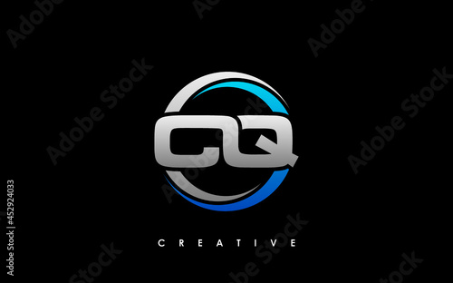 CQ Letter Initial Logo Design Template Vector Illustration photo