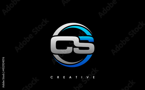 CS Letter Initial Logo Design Template Vector Illustration