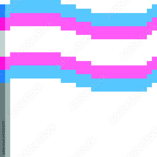 LGBT Pixel flag. Pixel banner lesbian, gay, bisexual, and transgender. bit icon. Vector illustration