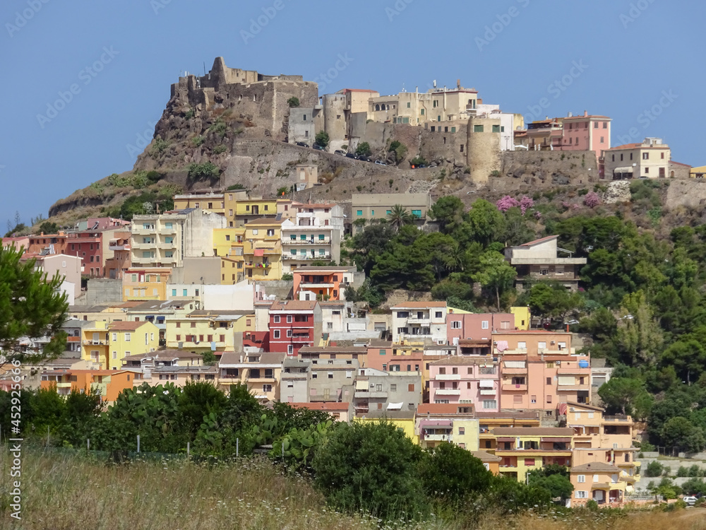 A view of the colorful town Castelsardo