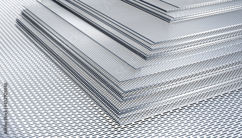 Obraz na płótnie perforated sheet steel sheets.