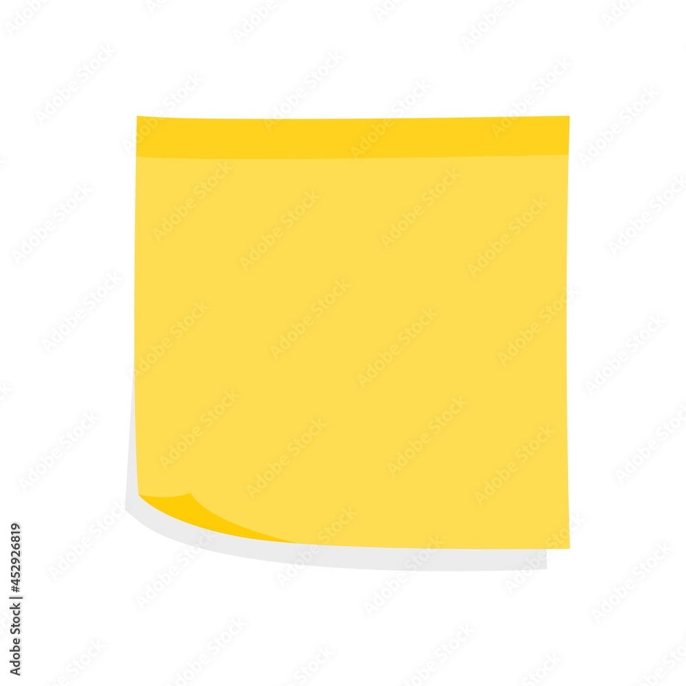 Isolated yellow sticky note Isolated yellow sticky note