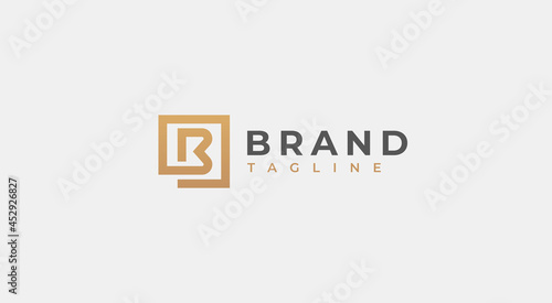 B logo. Abstract letter B logotype. Creative minimalism logotype. Universal modern geometric linear logo idea.