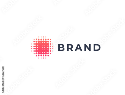 Abstract digital connection technology logo. Simple high tech design. Modern vector icon.
