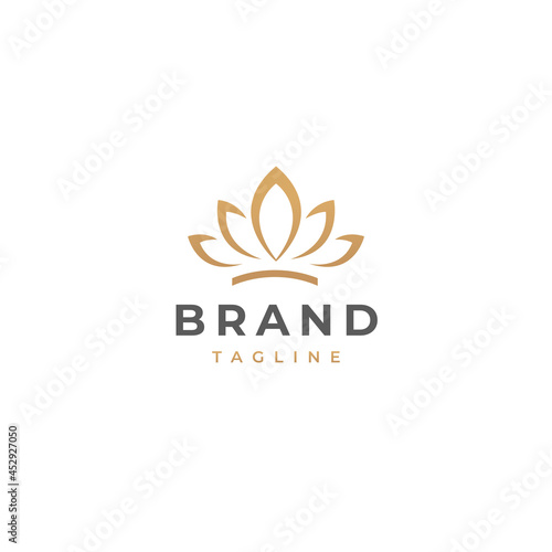 Lotus flower logo design. Abstract emblem  logotype concept.