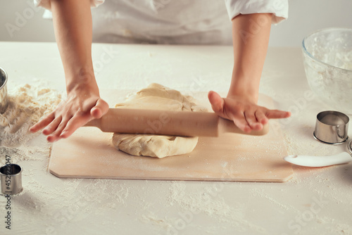 dough work desk cooking kitchen ingredients pizza pasta © SHOTPRIME STUDIO