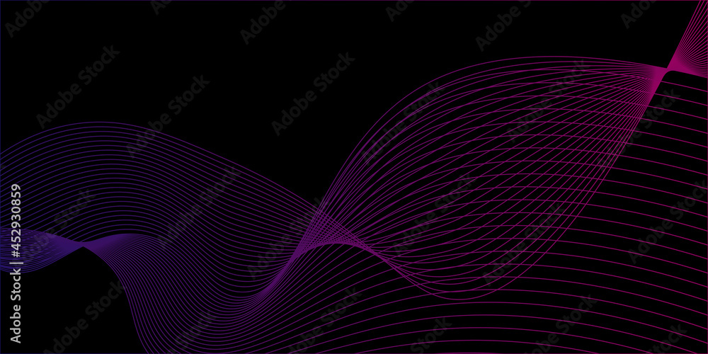 Dark wave background with purple and pink lines Dark wave background with purple and pink lines
