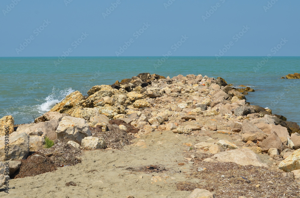 Light color rocks, stones - Sea Coast - granit Light color rocks, stones - Sea Coast - granit