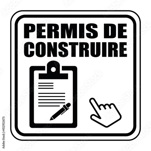 Logo permis de construire.