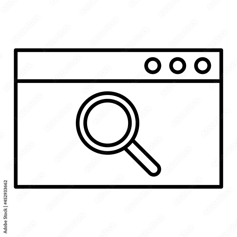 Vector Search Engine Outline Icon Design Vector Search Engine Outline Icon Design