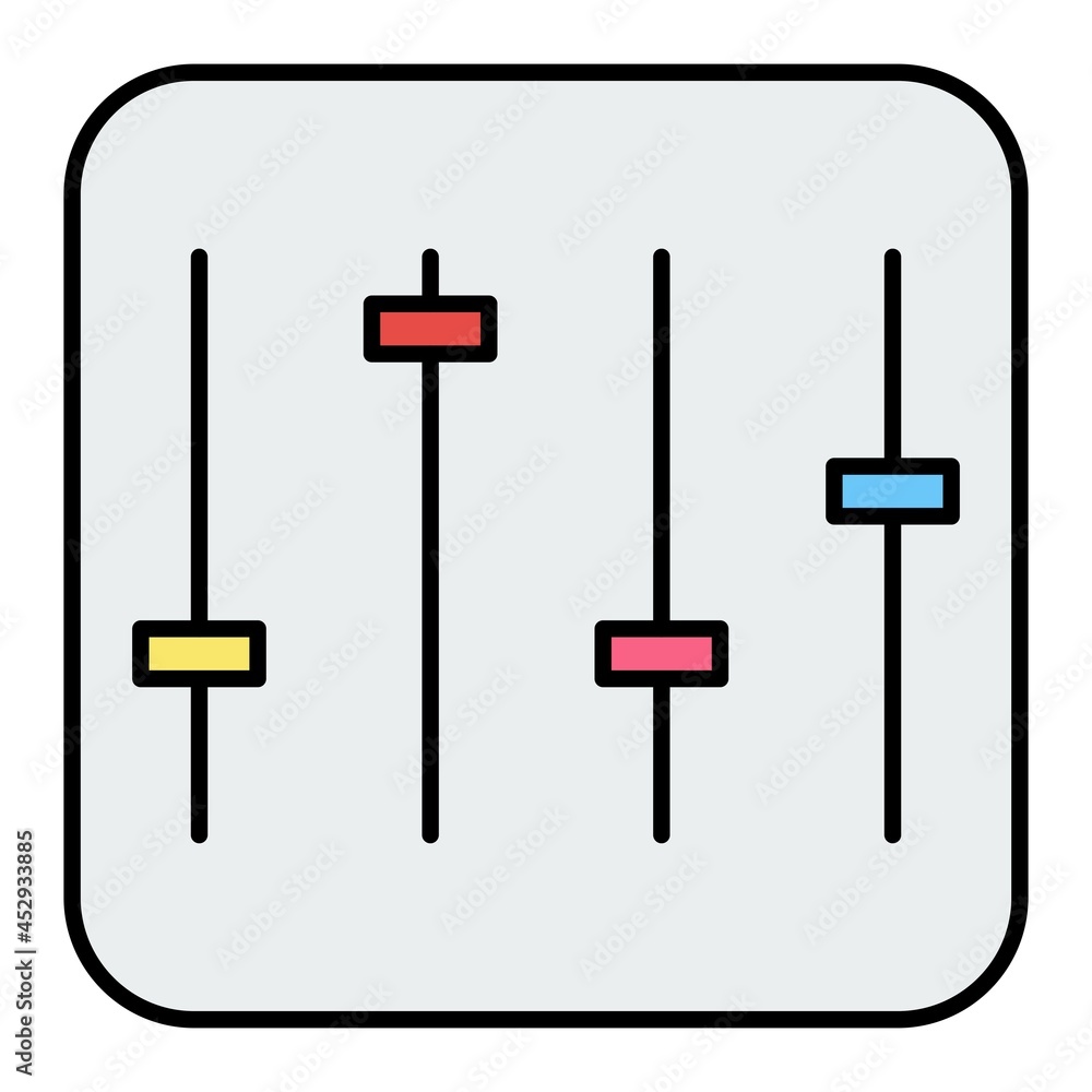 Vector Controls Filled Outline Icon Design Vector Controls Filled Outline Icon Design