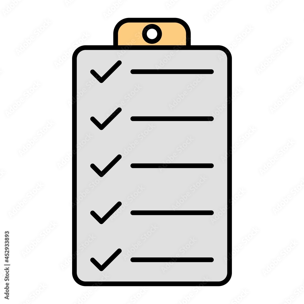 Vector List Filled Outline Icon Design