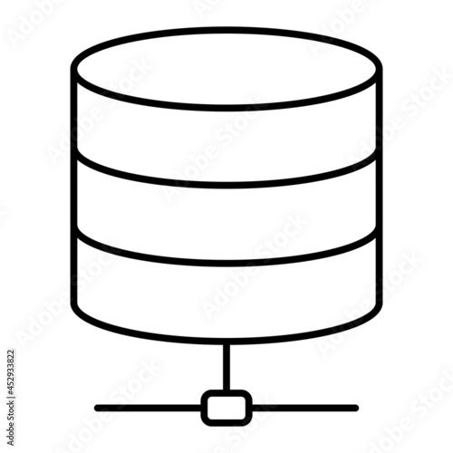 Vector Database Outline Icon Design © Muhammad