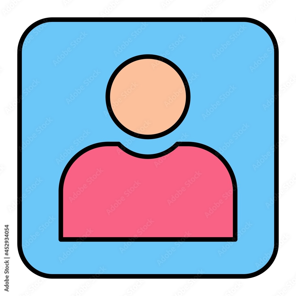 Vector User Filled Outline Icon Design Vector User Filled Outline Icon Design