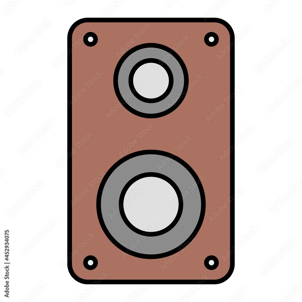 Vector Speaker Filled Outline Icon Design Vector Speaker Filled Outline Icon Design