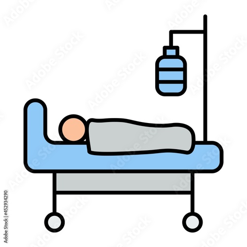 Vector Intensive Care Unit Filled Outline Icon Design