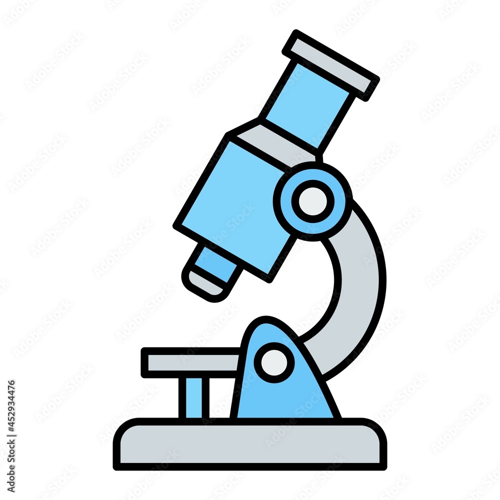 Vector Microscope Filled Outline Icon Design Vector Microscope Filled Outline Icon Design
