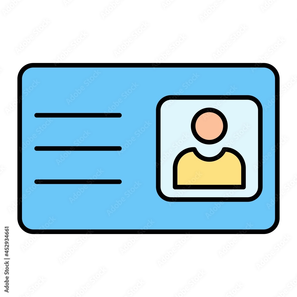 Vector Visitor Card Filled Outline Icon Design Vector Visitor Card Filled Outline Icon Design