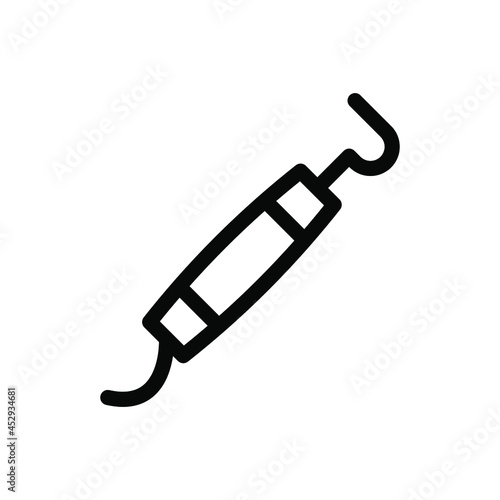 dental scaler icon illustration vector graphic