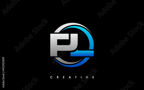 PL Letter Initial Logo Design Template Vector Illustration