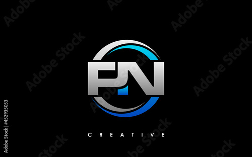 Foto PN Letter Initial Logo Design Template Vector Illustration