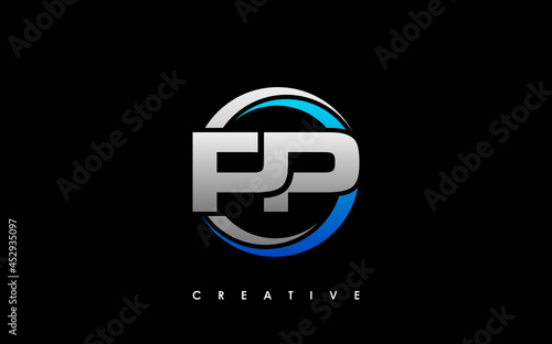 Free Download PP Letter Initial Logo Design Template Vector Illustration - GFXLoad