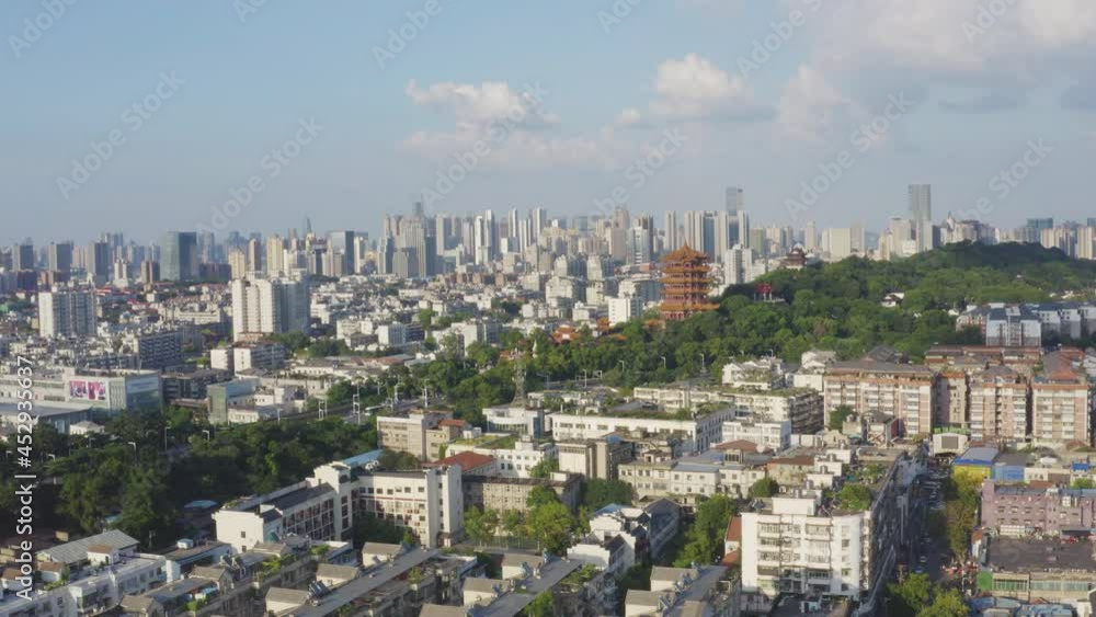 Wuhan landmark,The yellow crane tower , located on snake hill in Wuhan, is one of the three famous towers south of yangtze river,China. Wuhan landmark,The yellow crane tower , located on snake hill in Wuhan, is one of the three famous towers south of yangtze river,China.