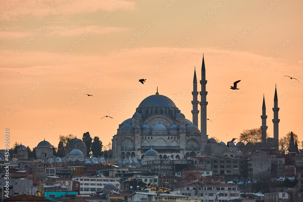 Fototapeta premium The beautiful Suleymaniye Camii Istanbul, Turkey.
