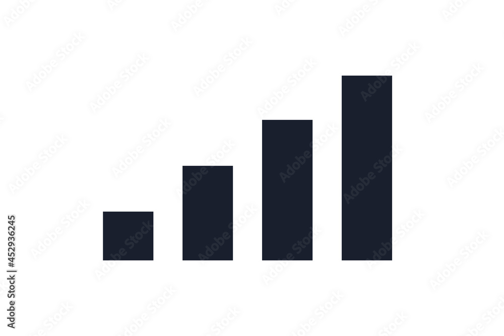 Signal bar black icon. Phone signal, wifi, 5g network connection symbol Signal bar black icon. Phone signal, wifi, 5g network connection symbol