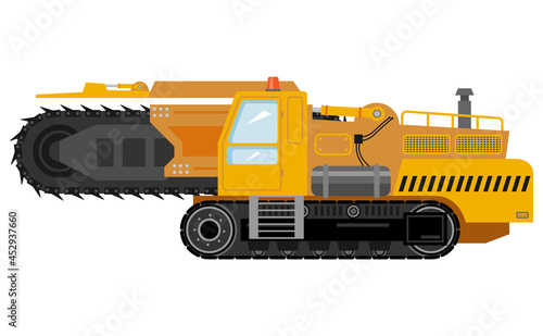 The vector illustration of the trencher isolated in white background photo
