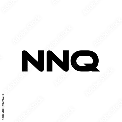 NNQ letter logo design with white background in illustrator, vector logo modern alphabet font overlap style. calligraphy designs for logo, Poster, Invitation, etc.