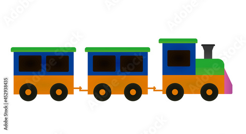 Colorful train toy. vector illustration