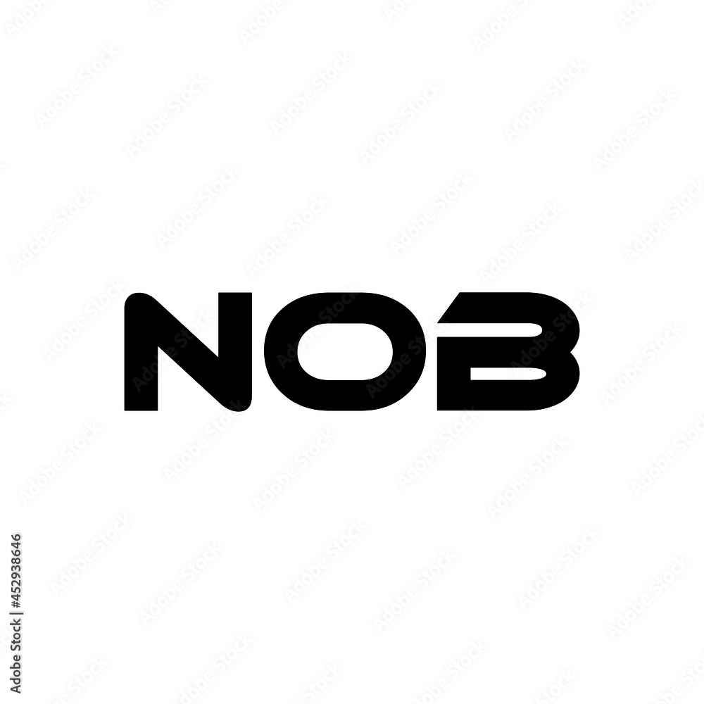 NOB letter logo design with white background in illustrator, vector logo modern alphabet font overlap style. calligraphy designs for logo, Poster, Invitation, etc.