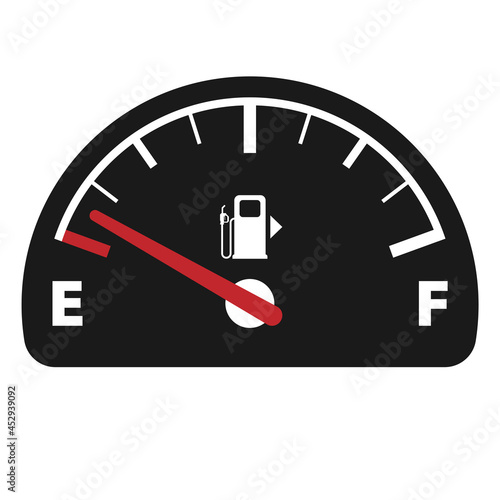 fuel gauge symbol isolated on white background, vector illustration