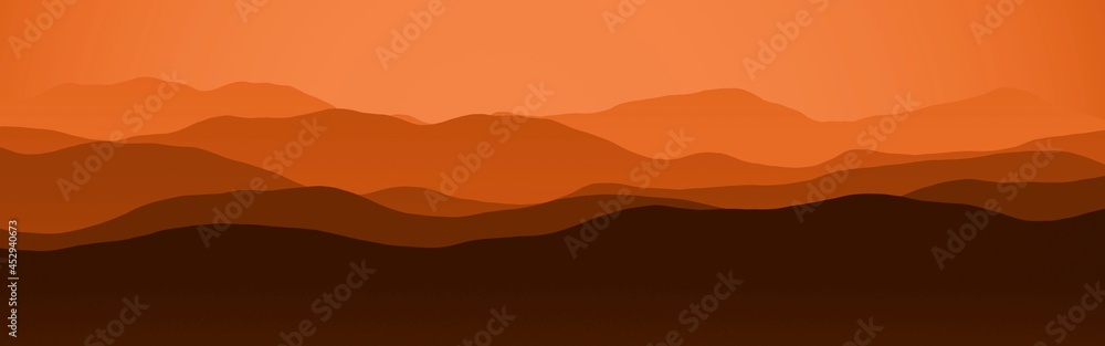 creative red mountains ridges in the sunrise computer graphics texture background illustration creative red mountains ridges in the sunrise computer graphics texture background illustration