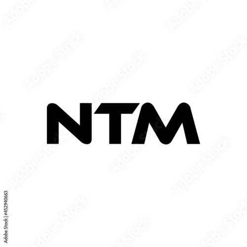 NTM letter logo design with white background in illustrator, vector logo modern alphabet font overlap style. calligraphy designs for logo, Poster, Invitation, etc.