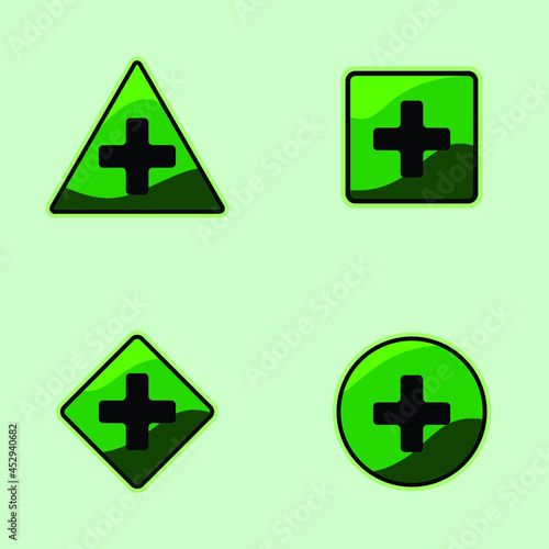 vector healthcare plus sign - medical symbol Sign logo simple icon design illustration