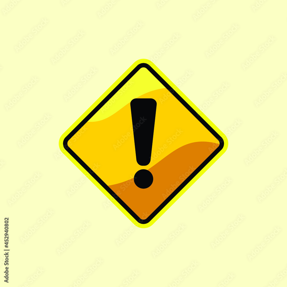 Danger sign, warning sign, attention sign. Danger warning attention icon logo simple design illustration Danger sign, warning sign, attention sign. Danger warning attention icon logo simple design illustration