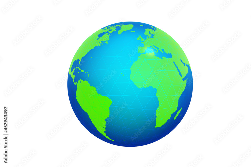 Globe on a white background. Concept Love the world and the environment. Globe on a white background. Concept Love the world and the environment.