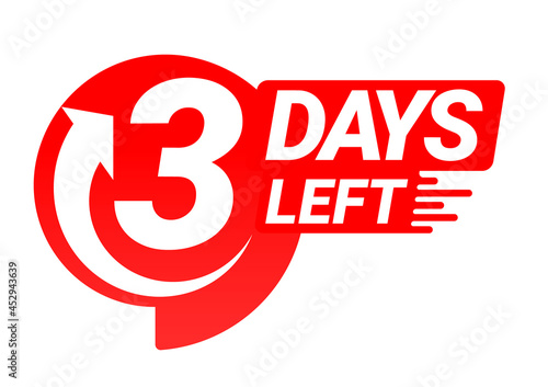 Countdown left days banner. count time sale.