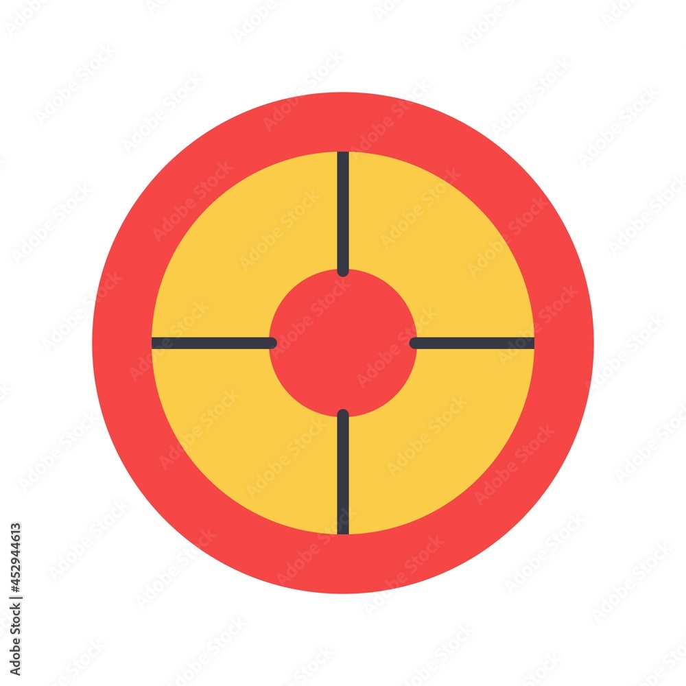 Aim Flat Vector Line Icon Design Aim Flat Vector Line Icon Design