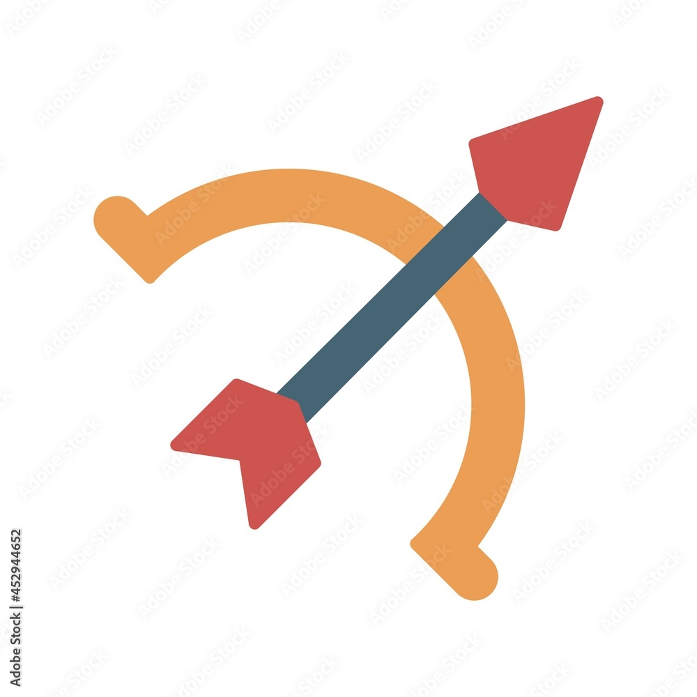 Arrowbow Flat Vector Line Icon Design Arrowbow Flat Vector Line Icon Design