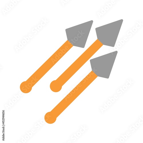 Lance Flat Vector Line Icon Design