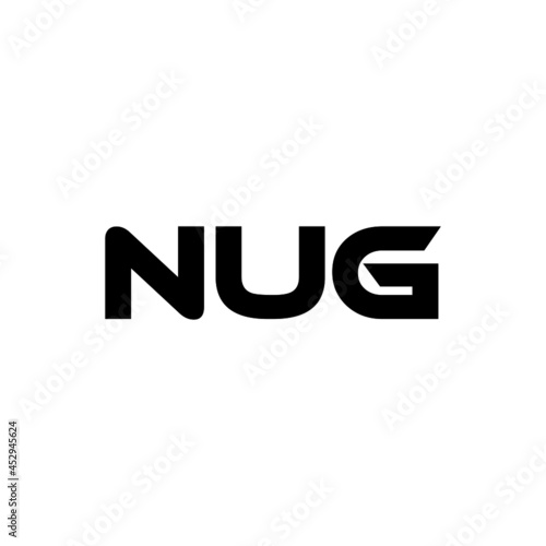 NUG letter logo design with white background in illustrator, vector logo modern alphabet font overlap style. calligraphy designs for logo, Poster, Invitation, etc.